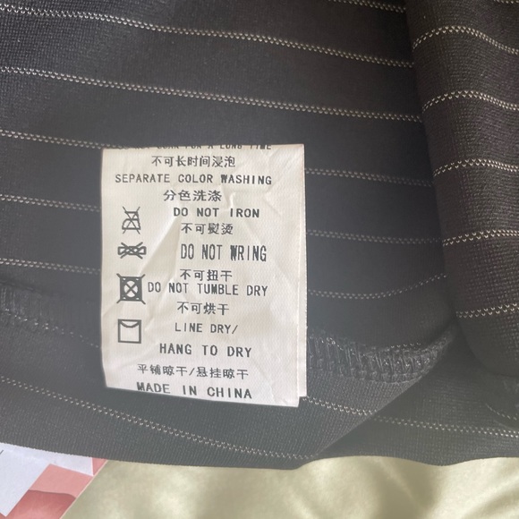 Vf show pinstripe dress NWT black & white zippers front & back Bodycon cute! - Picture 8 of 14